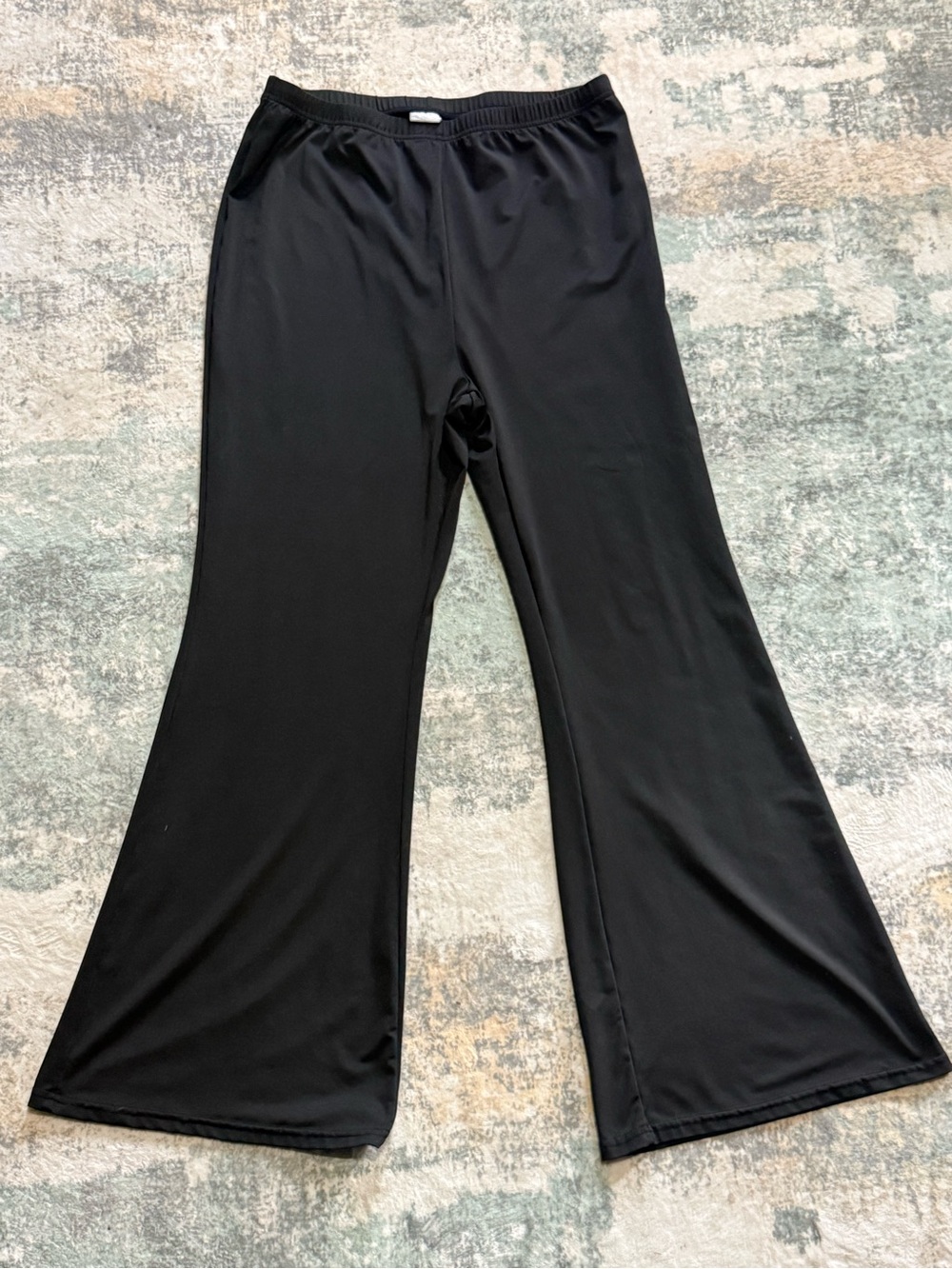 Black Stretch Pull-On Bootcut Pants Tagged 2XL